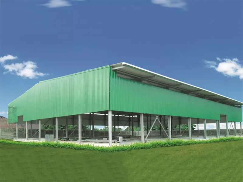 Ekoloji cəhətdən təmiz prefab metal anbar binası