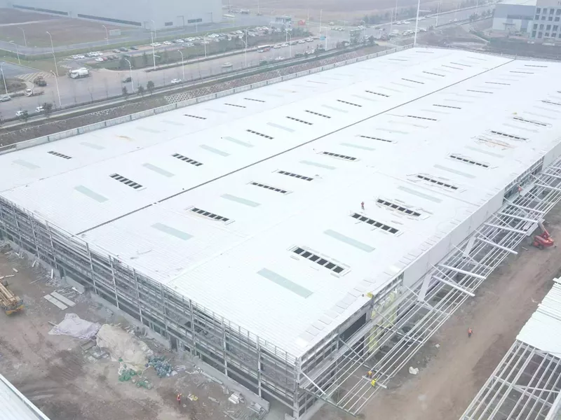 Böyük Span Polad Struktur İnşaat Sandviç Panel Divarı