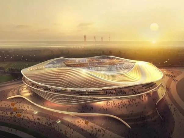 Stadion üçün böyük span polad konstruksiyalar