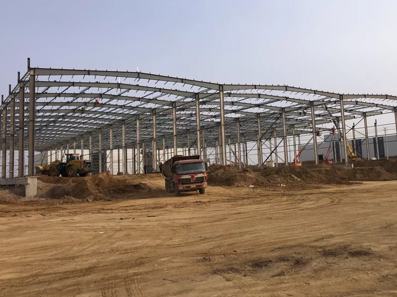 Prefab polad metal anbar binası