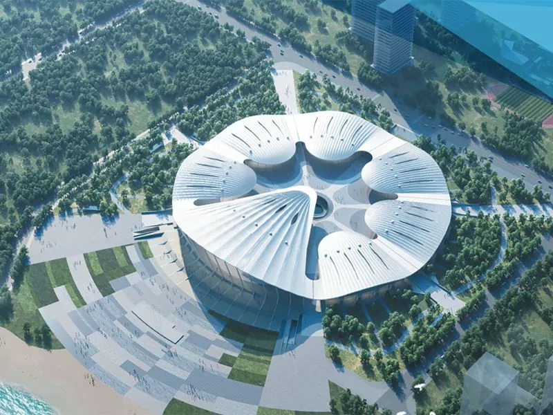 Polad quruluş çərçivəsi Beams Otel Office Anbar Sərgi salonu